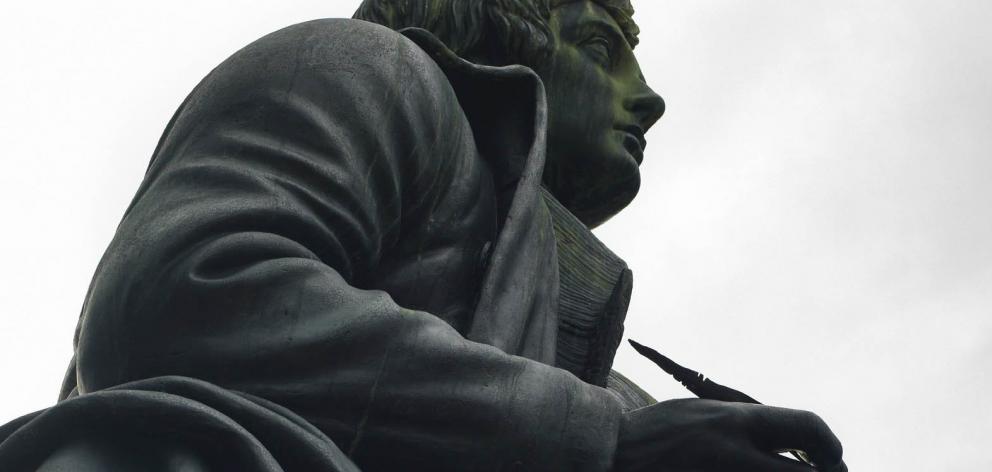 The Robbie Burns statue in the Octagon, Dunedin. Photo: ODT FILES