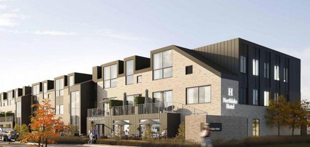An artist's impression of a proposed hotel in Wanaka's Northlake special zone. Photo: Supplied