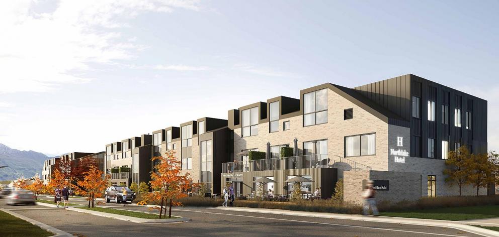 An artist's impression of a proposed hotel in Wanaka's Northlake special zone. Photo: Supplied