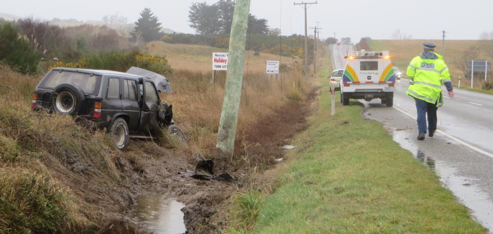 The collision happened on State Highway 1 near Moeraki. Photo: Shannon Gillies