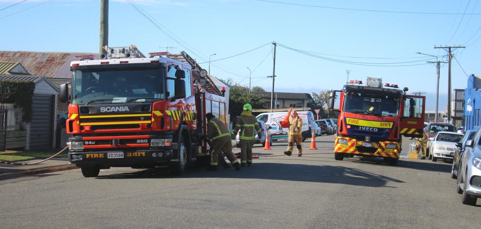 Emergency services were called to the scene about 11.40am today. PHOTO: KAYLA HODGE