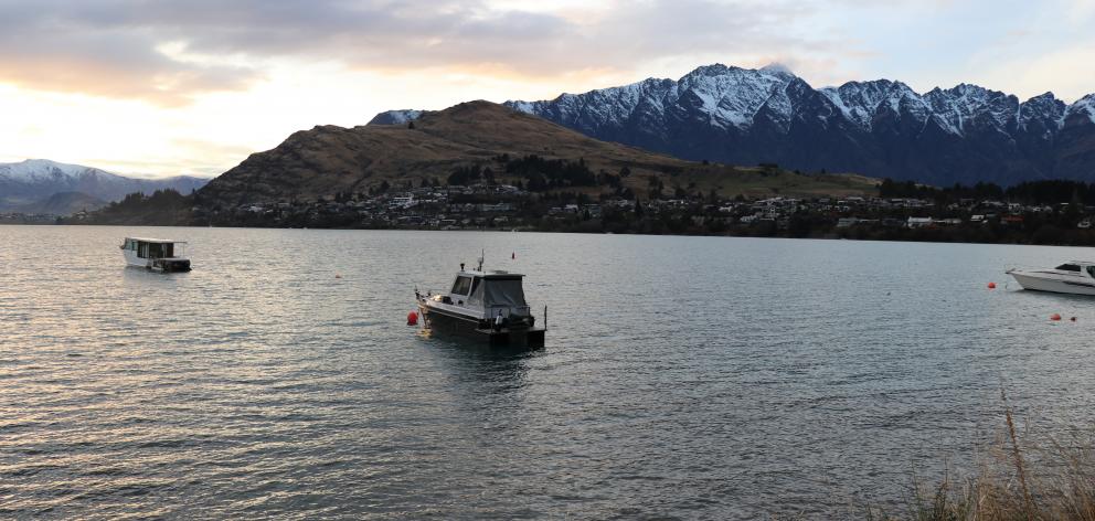 The vessel from which a man went missing on Lake Wakatipu on Sunday. Photo: Paul Taylor