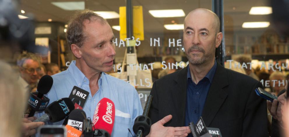 Hit and Run authors Nicky Hager (left) and Jon Stephenson. Photo: NZ Herald 