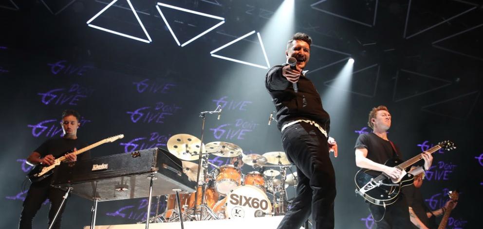 Six60 performing at last night's NZ Music Awards in Auckland. Photo: Getty Images 