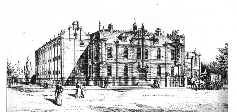 An early drawing of Dunedin Prison, which was built in 1896. Image: The Hocken Collections, ref...