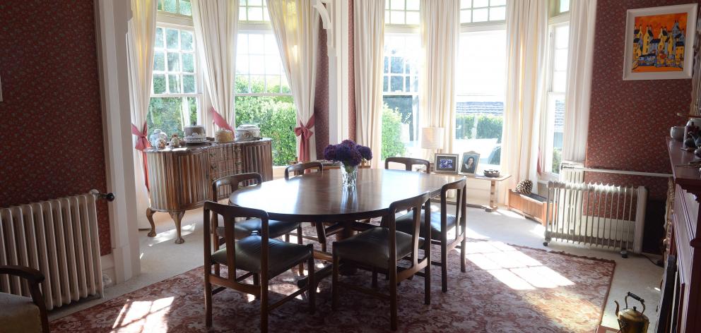 The formal dining room was originally a sitting room. 