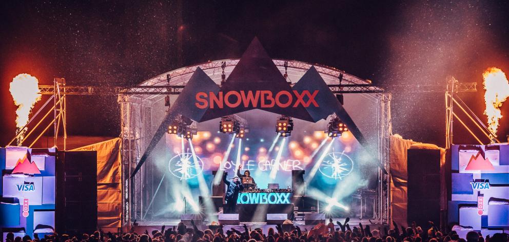 The stage at Snowboxx 2018.