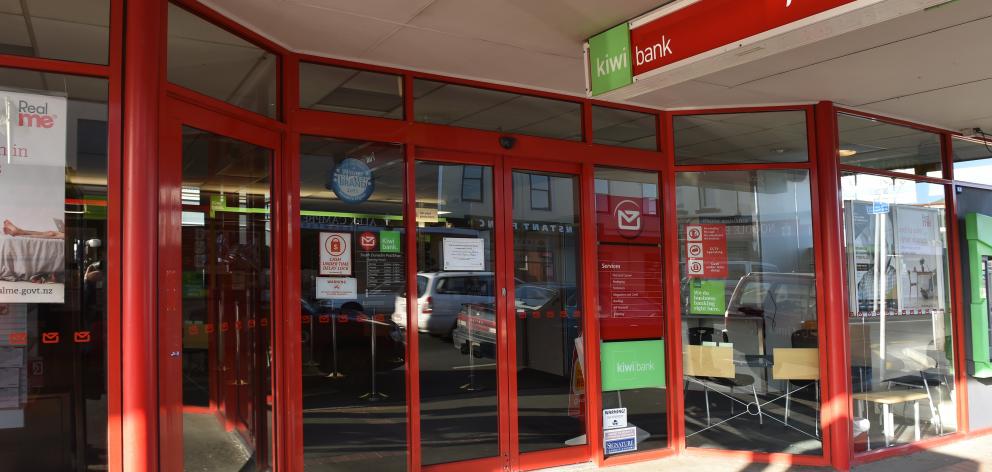 The South Dunedin Post Office and Kiwibank branch. Photo: Gregor Richardson
