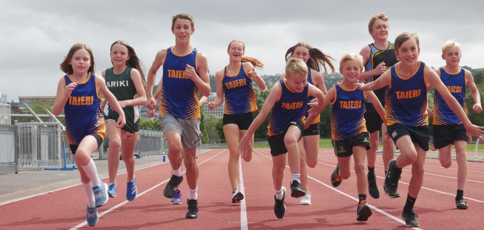 Dunedin athletes practise at the Caledonian Ground before the South Island Colgate Games in...