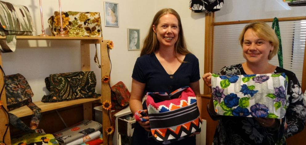 Dunedin Curtain Bank Trust chairwoman Kim Beckett (left) and manager Sara Crow are delighted with...