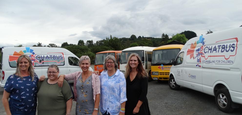 ChatBus counsellors, from left), Carla Hore, Kimberley O’Neill, Jacqui Tangney, chief executive...