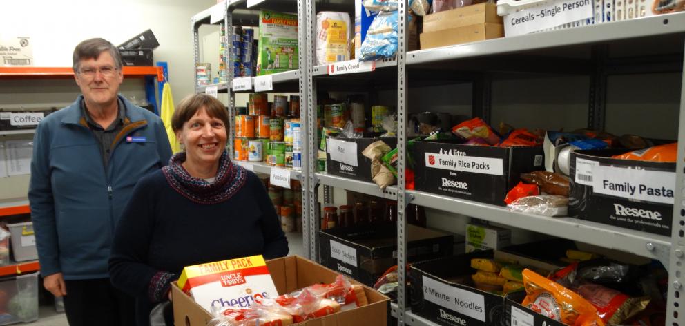 Salvation Army Dunedin Community Ministries manager David McKenzie and foodbank
...
