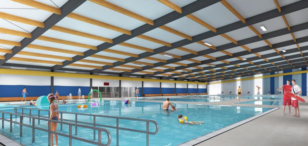 An artist's impression of a concept for the proposed Taieri Aquatic Centre in Mosgiel. IMAGE:...