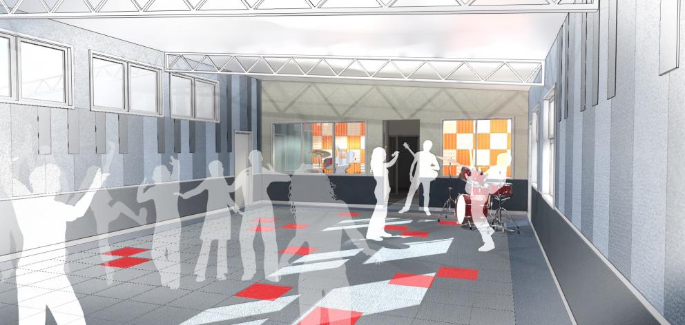 An artist's impression of the performance area. ARTWORK: SUPPLIED