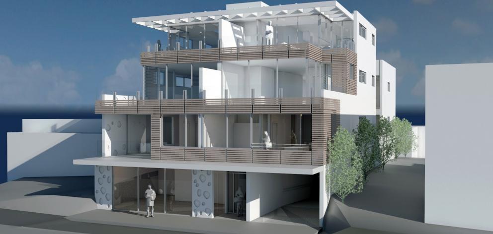 An artist’s impression of the apartment block on the Esplanade. Image Supplied.