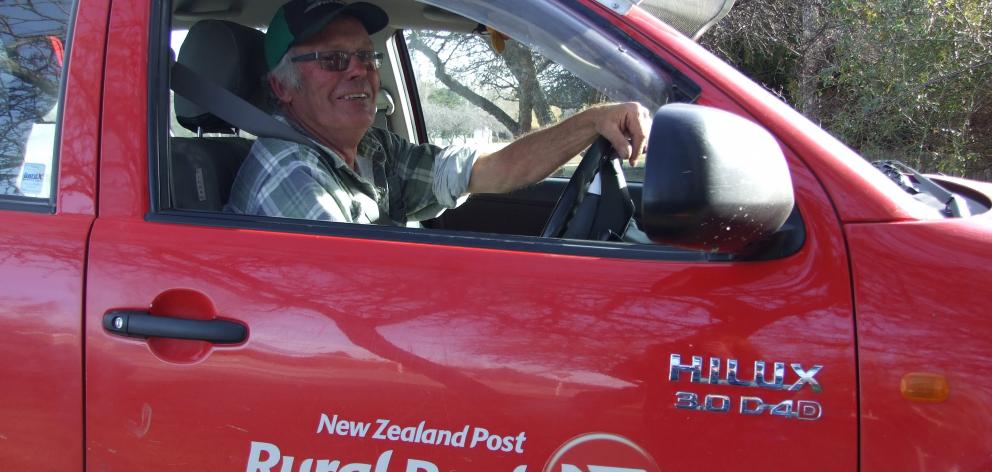 Kevin ‘‘Rock’’ McCrorie, of Ranfurly, has retired as rural postie after 17 years. Photo by Lynda...