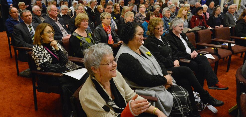 The audience at the event to mark 150 years of Dunedin Hospital on its current site. 