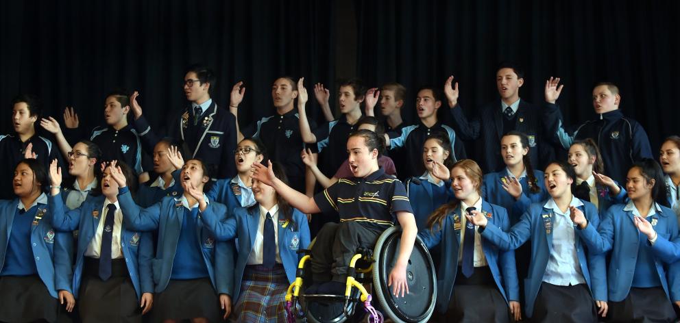 Kiri Cassidy, of St Kilda, Dunedin, practises with his kapa haka group He Waka Kotuia. Photo:...