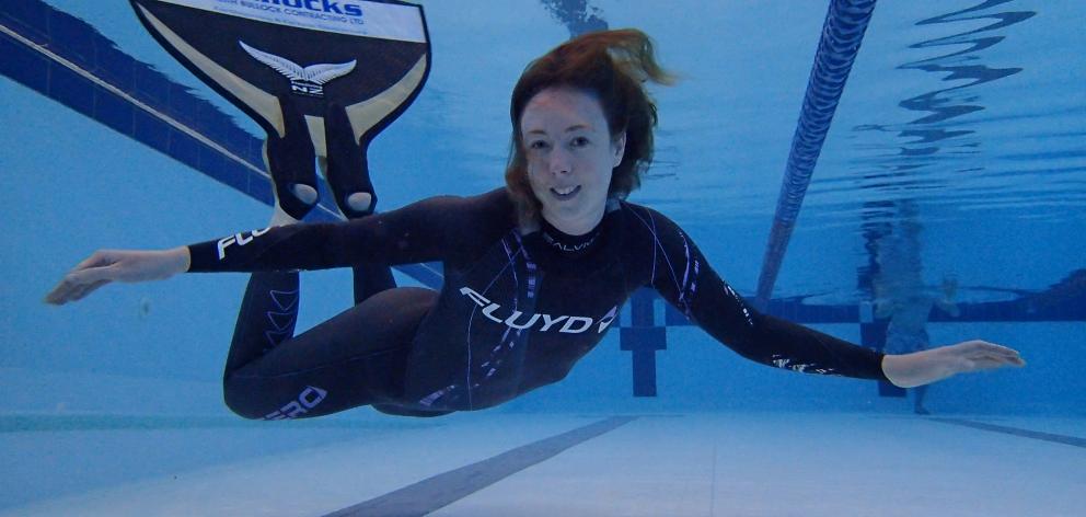 Freediver Kathryn Nevatt, of Arrowtown, is a member of the national team that beat Australia at...