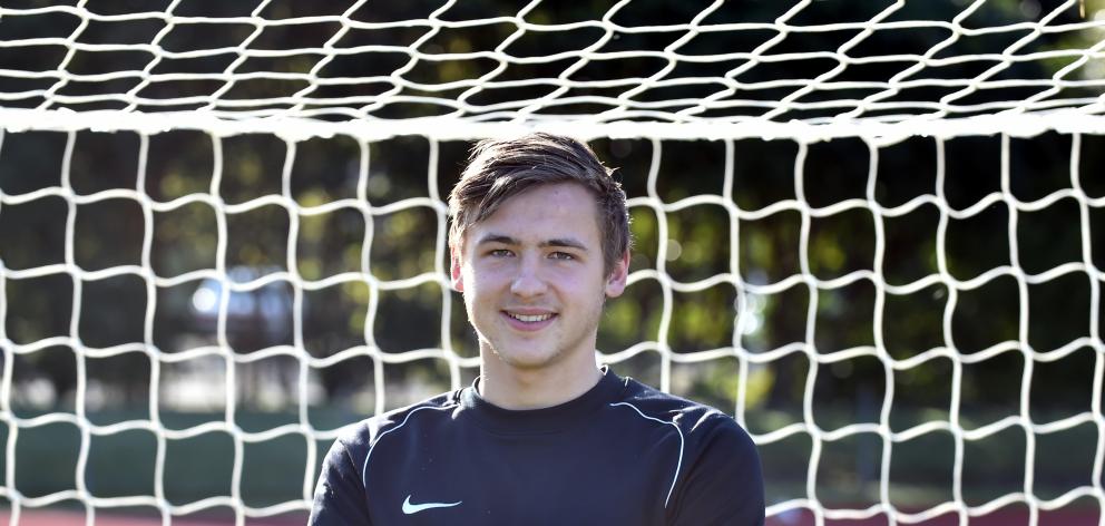 Former Southern United and Caversham striker Lewis Jackson (21) at the Caledonian yesterday...