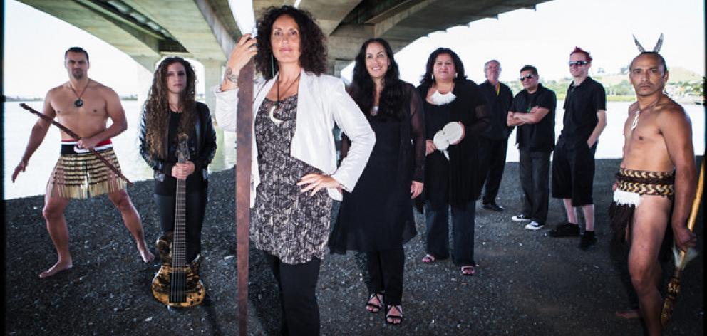 Moana Maniapoto and her band. Photo: NZ Herald
