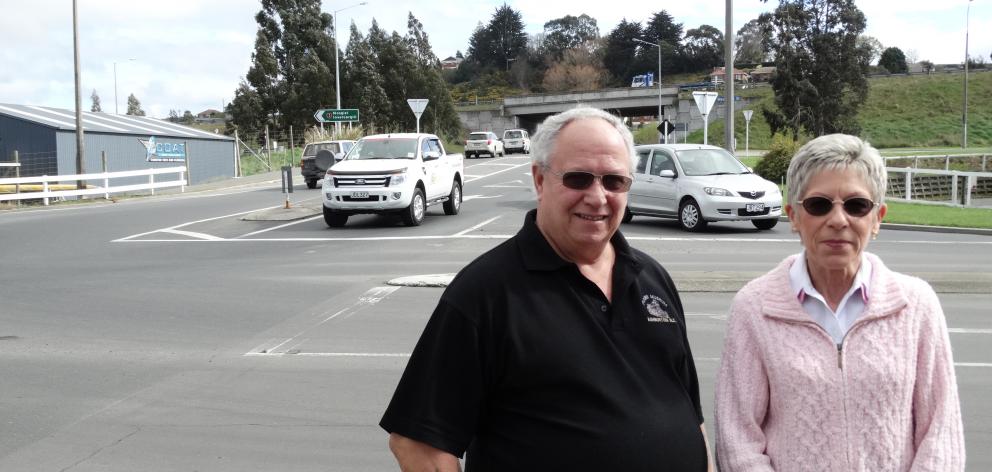 Waldronville residents Mike  and Helen Geddes want some problematic Green Island  intersections...