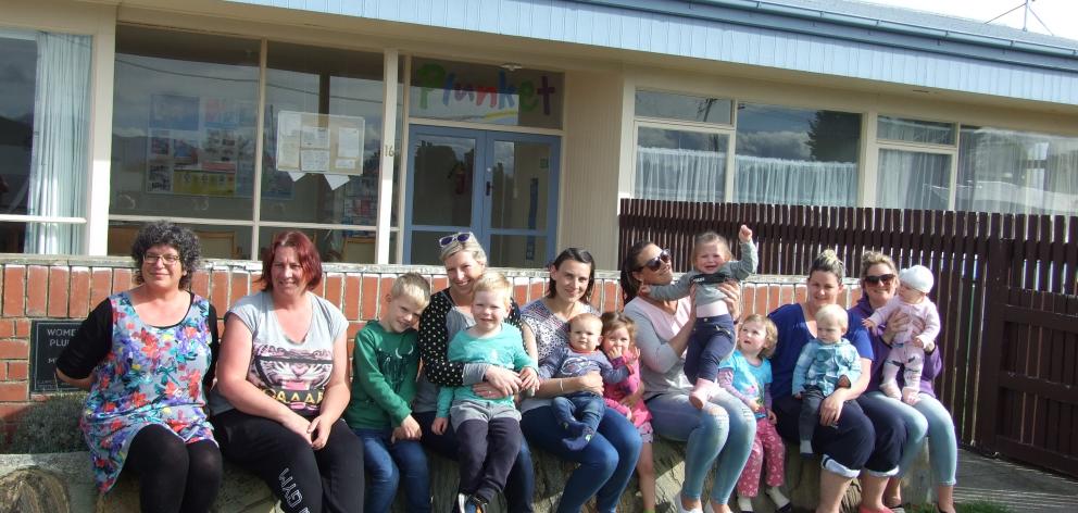Affirming their support for the Maniototo Plunket group this week were (from left) Sandy Sullivan...
