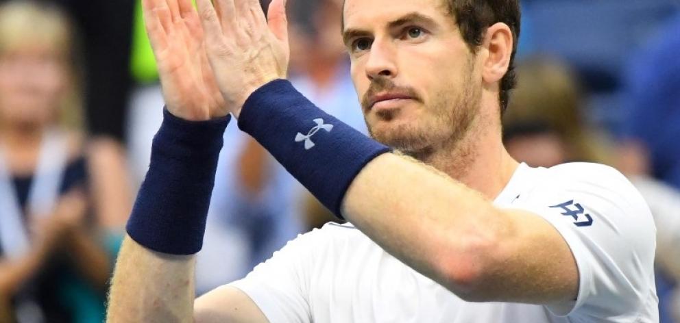 Andy Murray of Great Britain after beating Paolo Lorenzi of Italy on day six of the 2016 U.S....