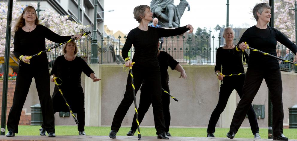 Ageing Gracefully Dance Project dancers  (front row, from left) Kathryn Olcott, Frances Ross and...