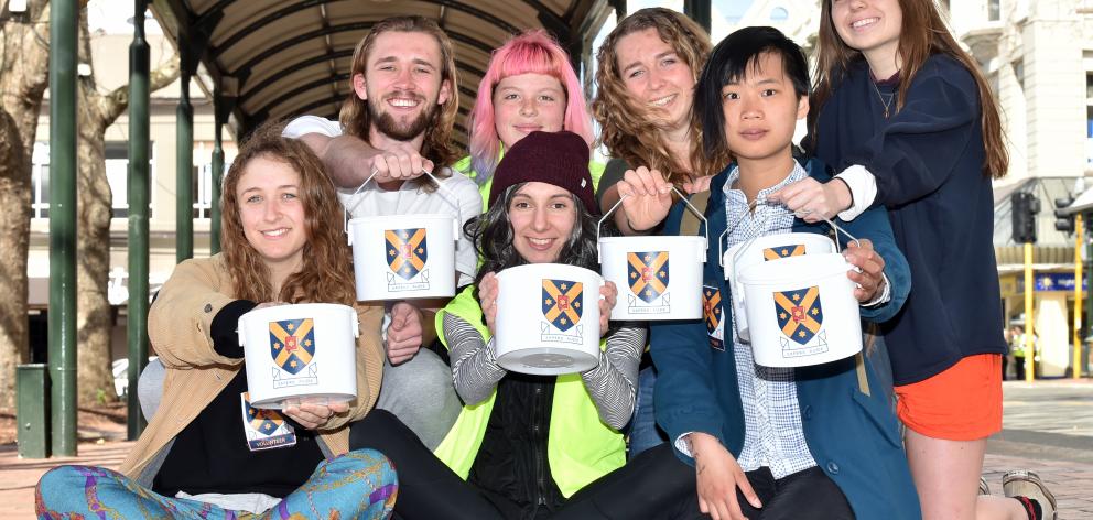 University of Otago humanities students and members of Compassionate Students Fundraising for the...