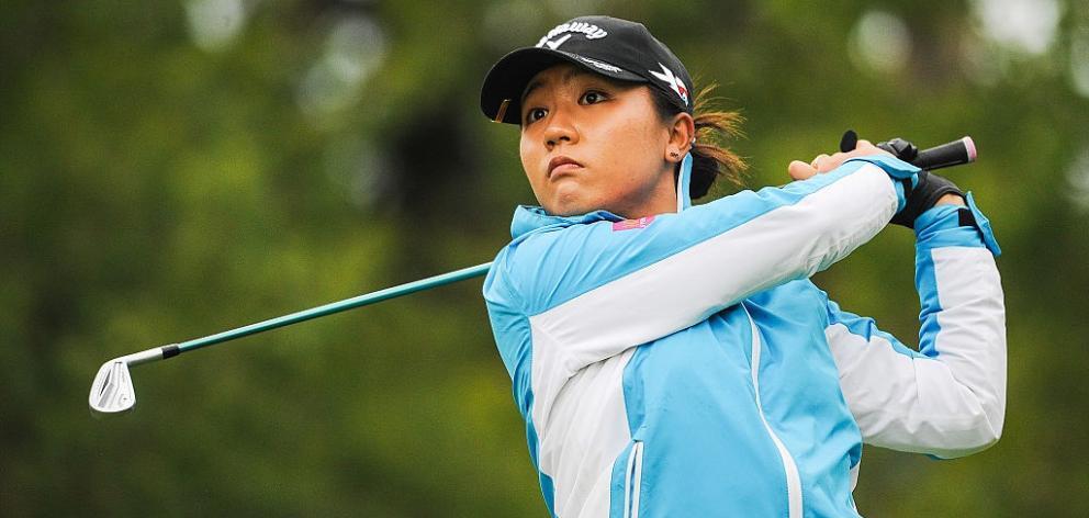 Lydia Ko of New Zealand tees of on the 11th hole during the first round of the Canadian Pacific...