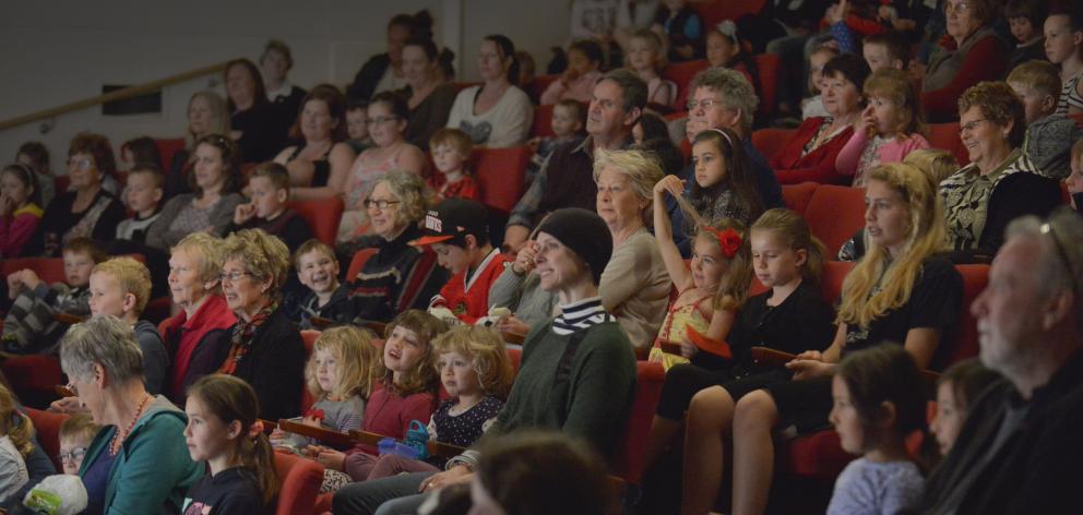 Young and old watch the free Arts Festival Dunedin pantomime Commander Claire and the Pirates of...