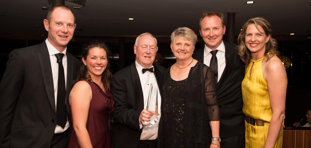 Celebrating his lifetime achievement award at the Westpac Queenstown Business Excellence Awards...