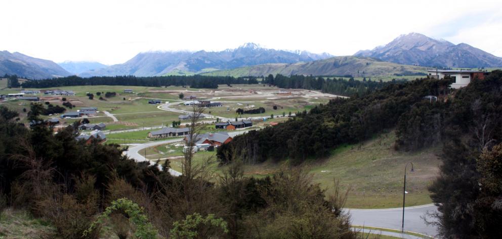 The view from the top of Hidden Hills Dr, on Mt Iron in Wanaka. Landowner Allenby Farms Ltd has...