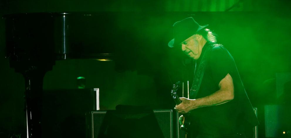 Neil Young performs at the Desert Trip music festivalin  California in October. Photo: Reuters