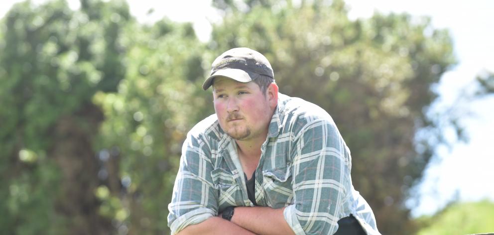 Mataura farm worker Koby Brown. Photo: Peter McIntosh.
