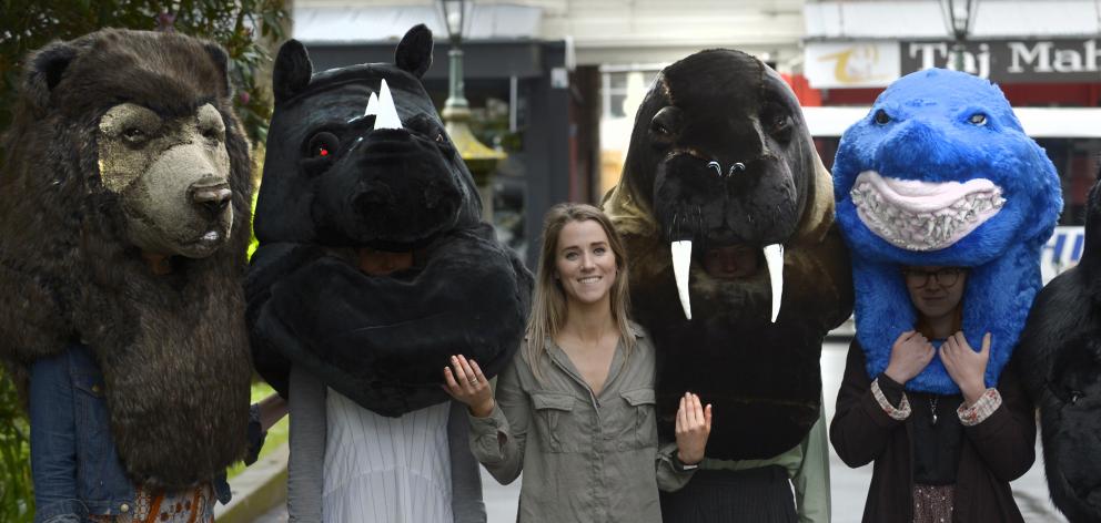 Otago Polytechnic  School of Art third-year student Stephanie Cossens  shows off the collection...