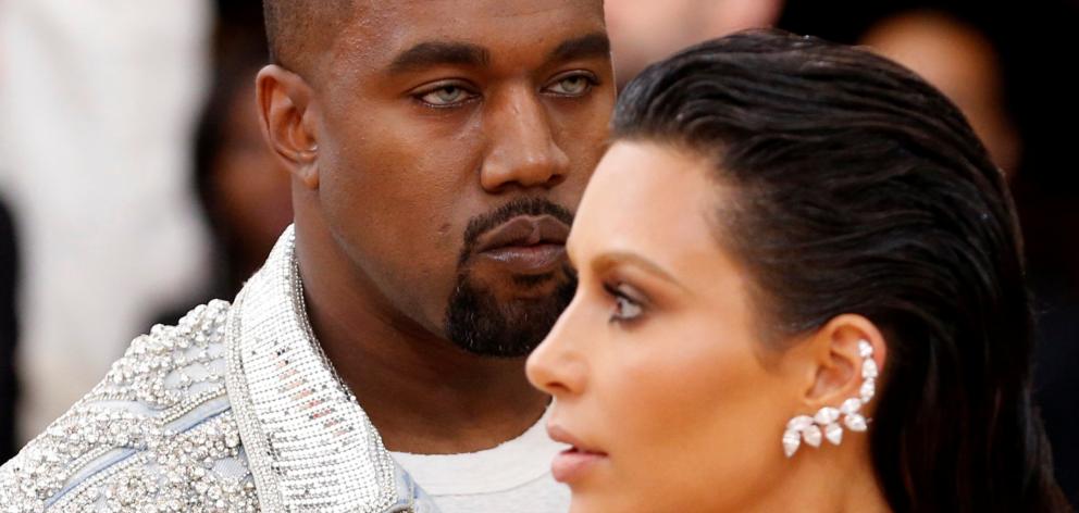 Musician Kanye West and wife Kim Kardashian. Photo: Reuters 