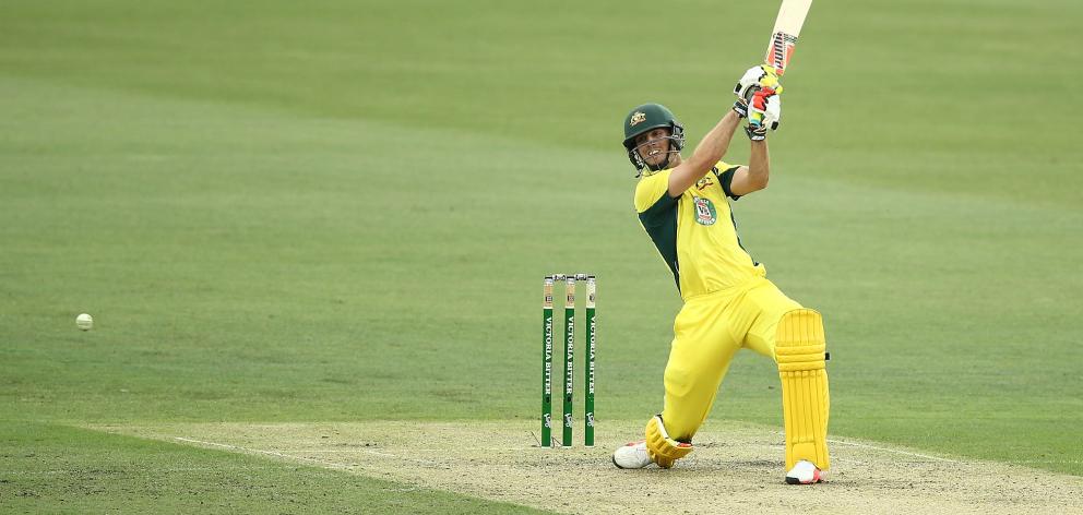 Mitchell Marsh in action against New Zealand on Tuesday. Photo: Getty Images