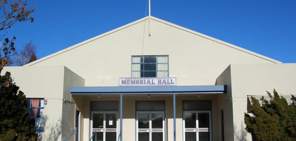 Plans to refurbish Cromwell’s Memorial Hall are at a standstill. Photo: ODT.