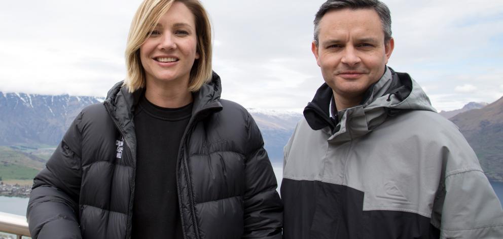 Hayley Holt and Green co-leader and MP James Shaw of in Queenstown. Photo: Supplied
