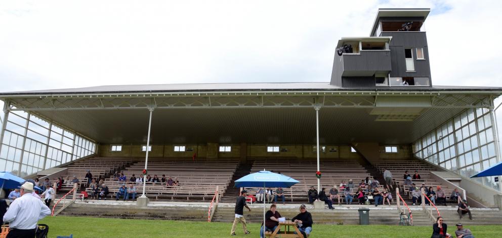 Punters in the main stand at the Oamaru Racecourse last Saturday. Photo: Carol Edwards.