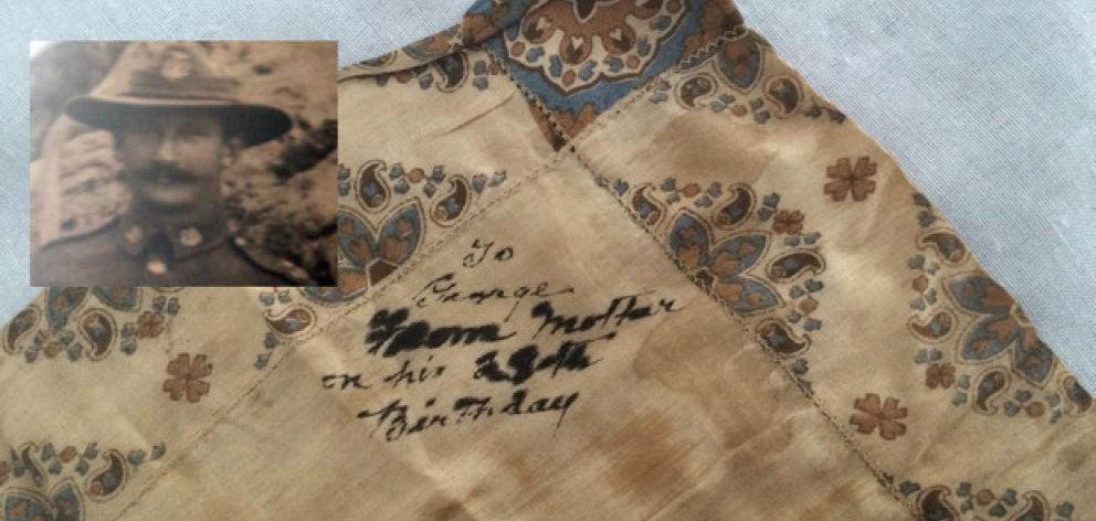 The handkerchief carried by Otago soldier George Uren, who was killed at Gallipoli. Photo: Supplied