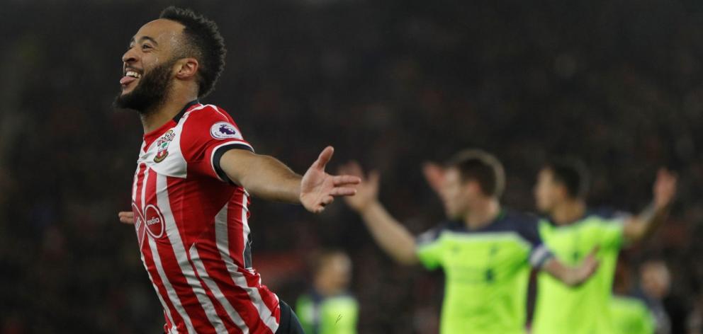 Southampton's Nathan Redmond celebrates scoring against Liverpool. Photo: Reuters 