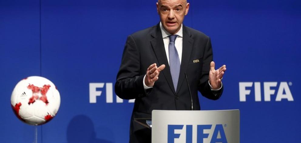 Fifa president Gianni Infantino announced the new format which will be introduced in 2026, will feature a first round of 16 groups of three teams, with the top two in each qualifying for a round of 32. Photo: Reuters