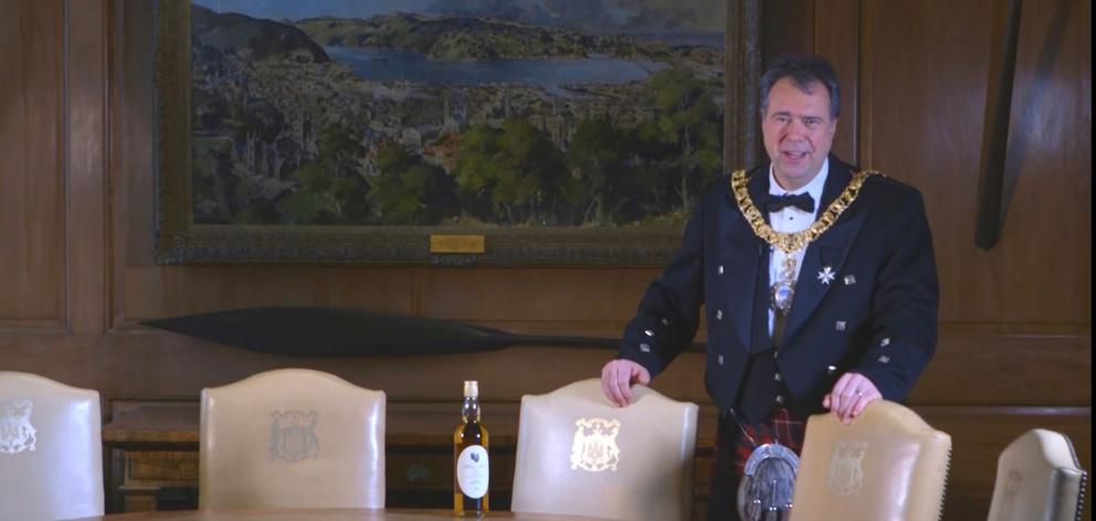 Donald Wilson, Lord Provost of Edinburgh, in the ‘‘Dunedin Room’’ in Edinburgh’s City Chambers,...