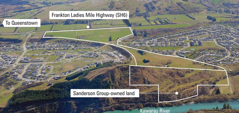 An aerial view of  the two tracts of land proposed for the Queenstown Country Club retirement...