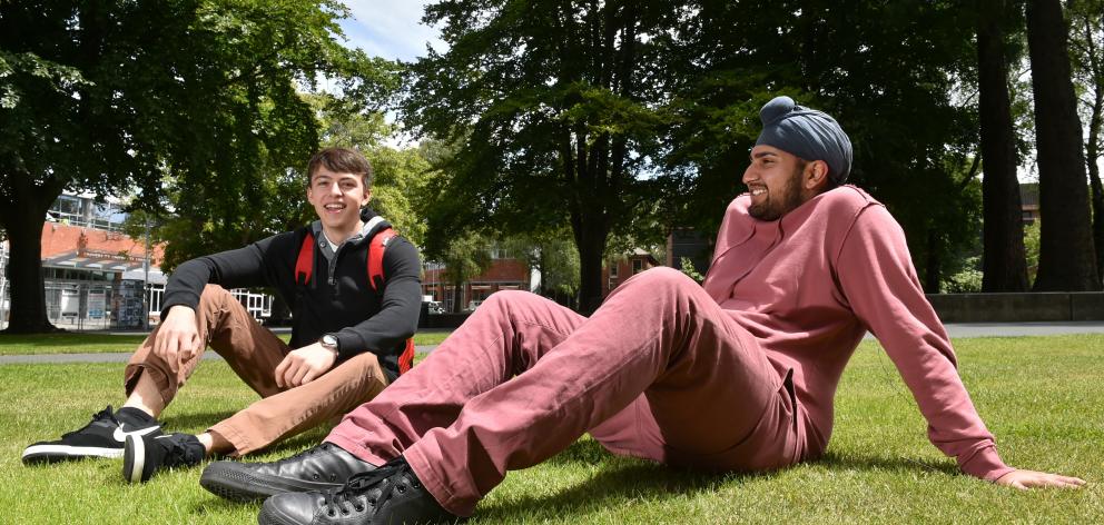 Logan Richard (19, left), of Florida, and Karanjit Sharma (18). Photo by Gregor Richardson.