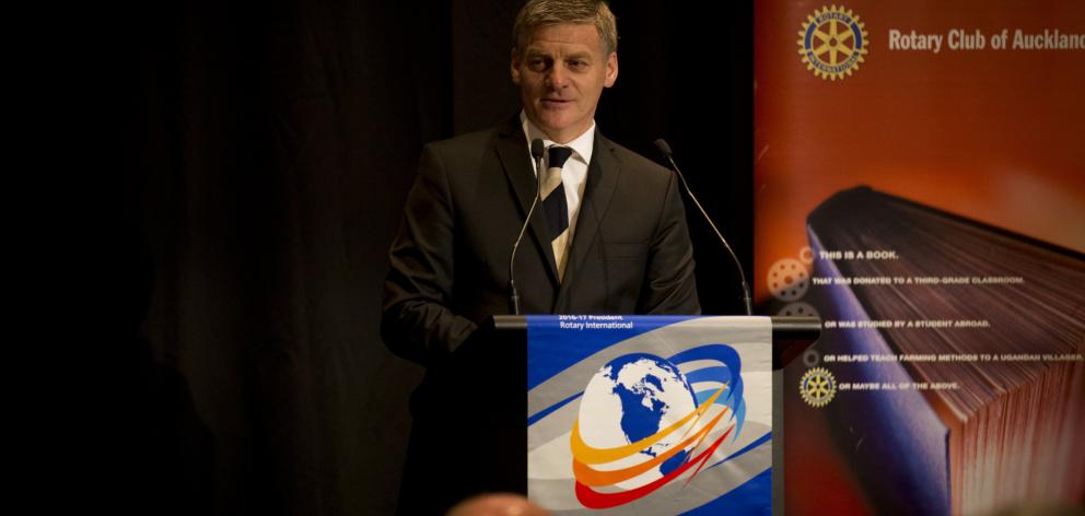 Prime Minister Bill English during his State of the Nation speech in Auckland yesterday. Photo:...