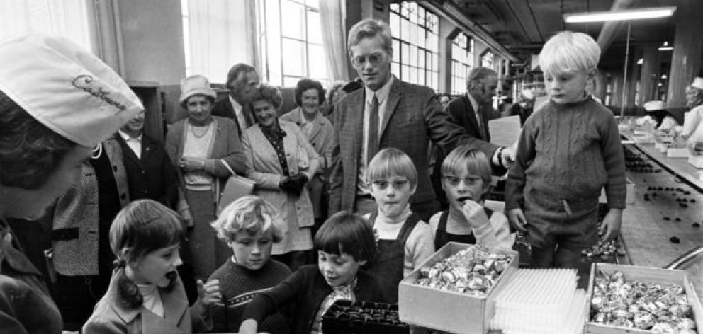 Correspondence school children learn about chocolate manufacturing during a tour of Cadbury...